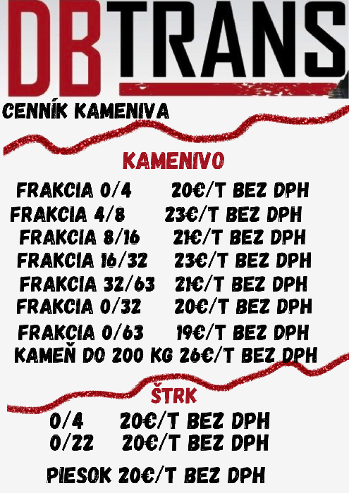 Cenník :: DBtrans